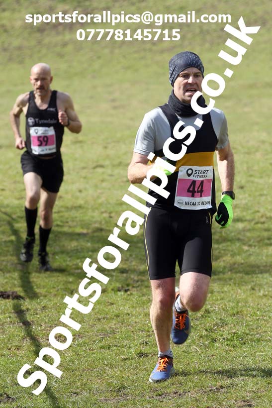 Masters men 2021 NECAA Cross Country Relays, Thornley Farm, Peterlee, Saturday, April 10th. Photo: David T. Hewitson/Sports for All Pics